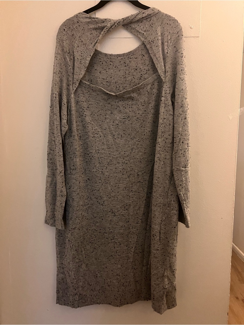 Cozy Open-Back Sweater Dress - Light Gray by Loft